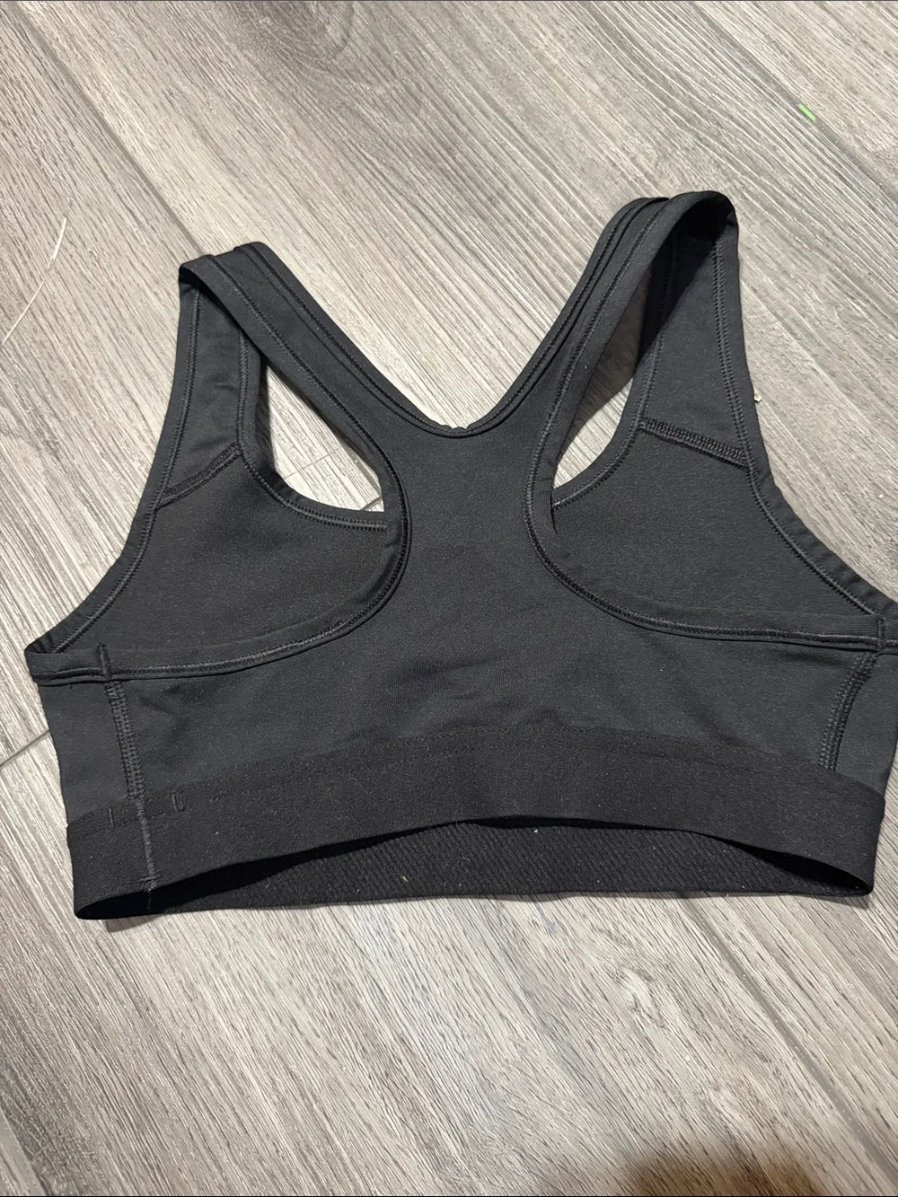 Nike Black Racerback Sports Bra with White Swoosh